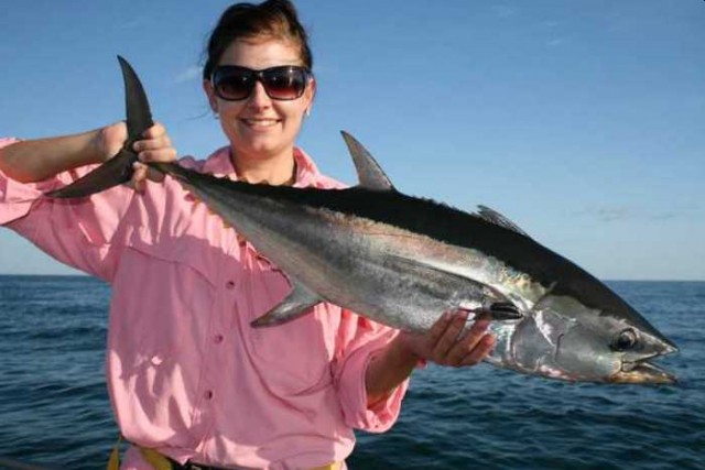 Hayley's first longtail tuna